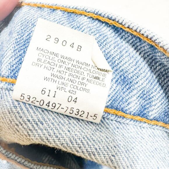Levi's 512 Vintage Deadstock Slim Fit Tapered Leg Light Denim Jean Sz 11 Jr NWT - Picture 7 of 9